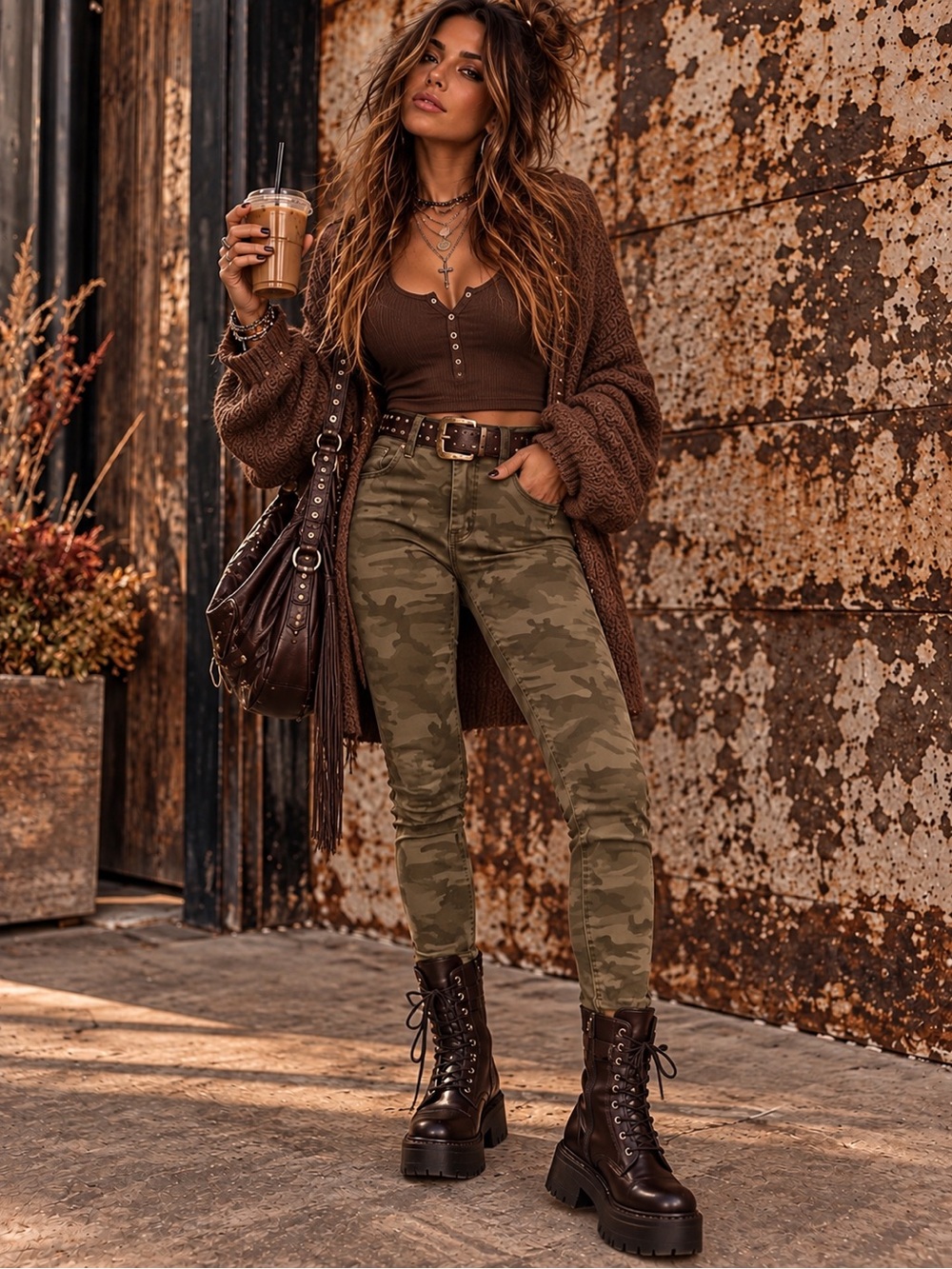 Levi’s 535 High Rise Skinny Jeans Women’s 30 Olive Green Camo Camouflage Pants